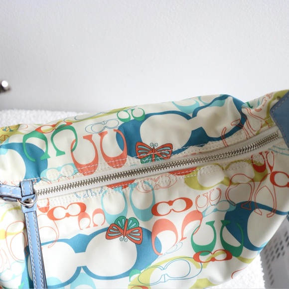 Y2K Coach Logo Optic Butterfly Hobo Bag & Matching Wallet/Wristlet - Picture 8 of 13